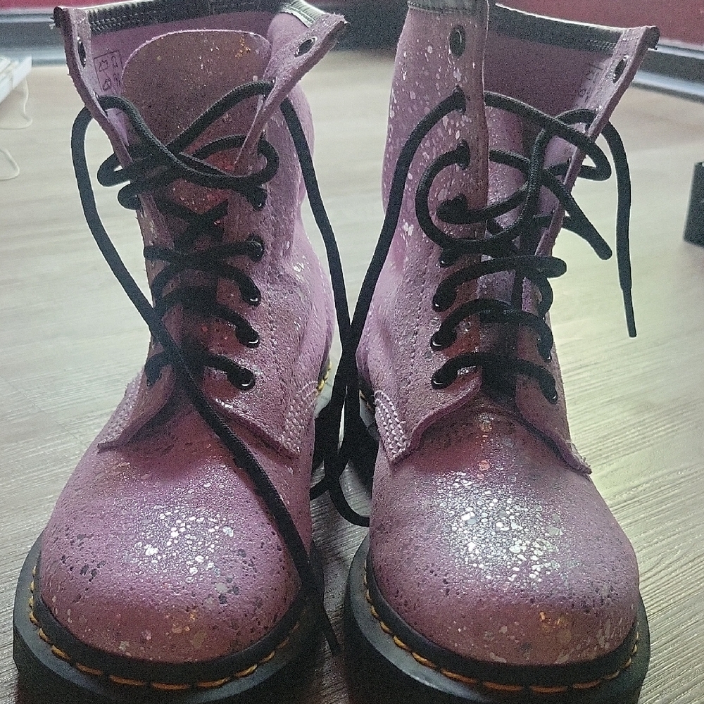 Dr. Martens Purple Lace-Up Boots